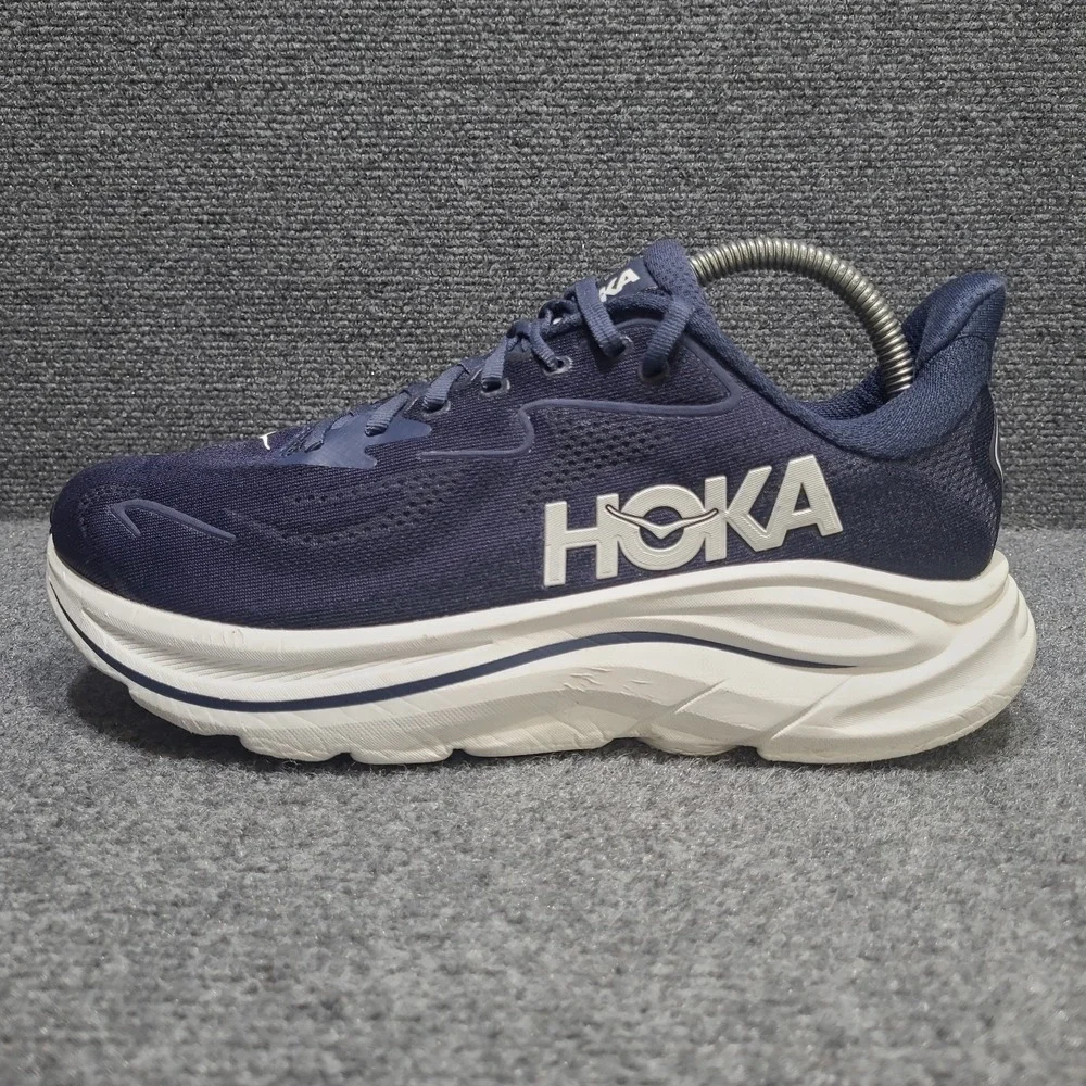Hoka Clifton 10 Men's 8D Shoe Runnning Sneaker Navy White 1162030NWT